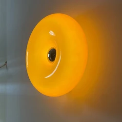 Nordic LED Glass Wall Lights Donut Ambiance Lamp For Bedroom Bedside Hallway Touches Switch Home Indoor Decor Lighting Fixture