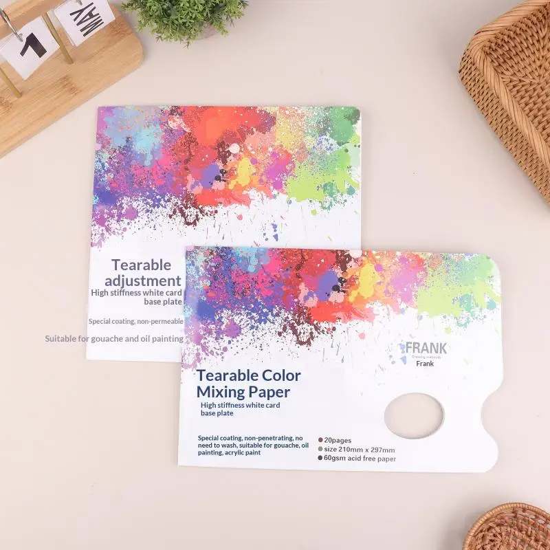 Artist Disposable Tear-Off Palette Paper Paint Palette Plate For Artist Gouache Acrylic Oil Painting Watercolor Art Supplies