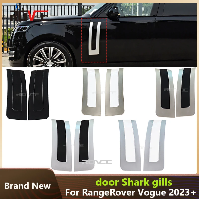 

ROVCE Car Door Side Vent Grille Cover Air Fender Trim For Land Rover Range Rover Vogue L460 2023-2025 Car Accessories