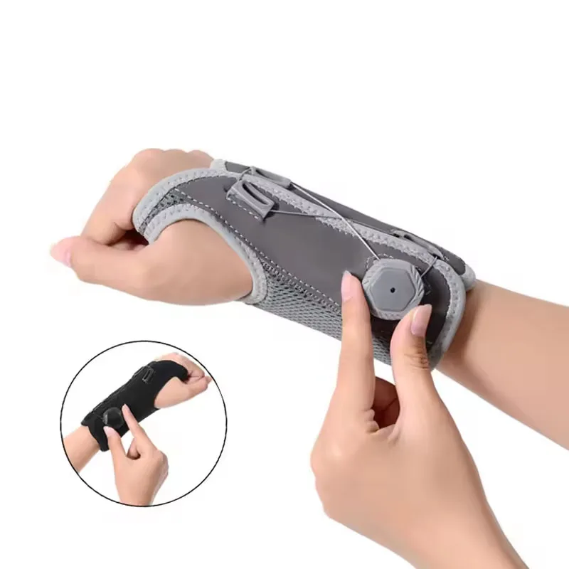 1Pcs Sports Wrist Strap Fitness Wrist Strap For Fixed Sprain Knob Aluminum Strip Support Brace Fits The Curvature Of The Palm