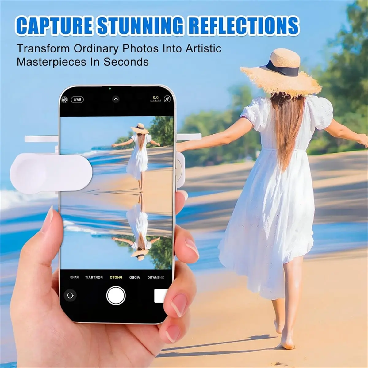 Smartphone Camera Mirror Reflection Clip Kit for Back Camera B Y80A