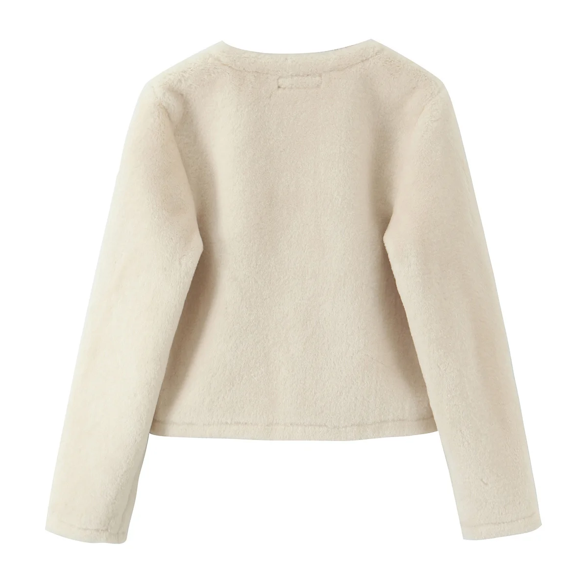 เสื้อแจ็คเก็ตผูกเชือก แขนยาว คอกลม เรียบง่าย สไตล์ลำลอง แฟชั่น สำหรับผู้หญิง ฤดูใบไม้ร่วง ปี 2025