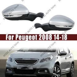 Car Accessories For Peugeot 2008 2014 2015 2016 2017 2018 Auto Outside Door Rearview Mirror Assemblys Left/Right