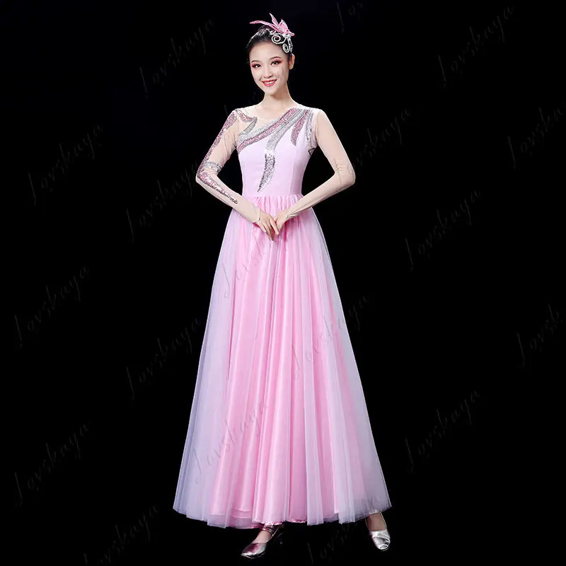 Women's Modern Dress for Dance Performance - Stage Long Dress