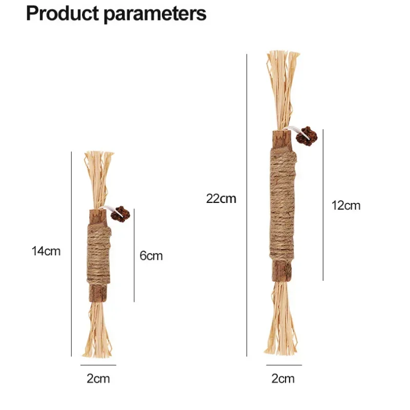 Giocattoli per gatti Silvervine Chew Stick Polygonum Kitty rafia Grass Pet Supplies pulizia dei denti Stick Pet Bite Cat Toy corda di canapa