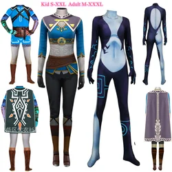 Game Zelda Cosplay Breath of the Wild Cosplay Costume Tears of the Kingdom Bodysuit With Cload Halloween Carnival Outfit