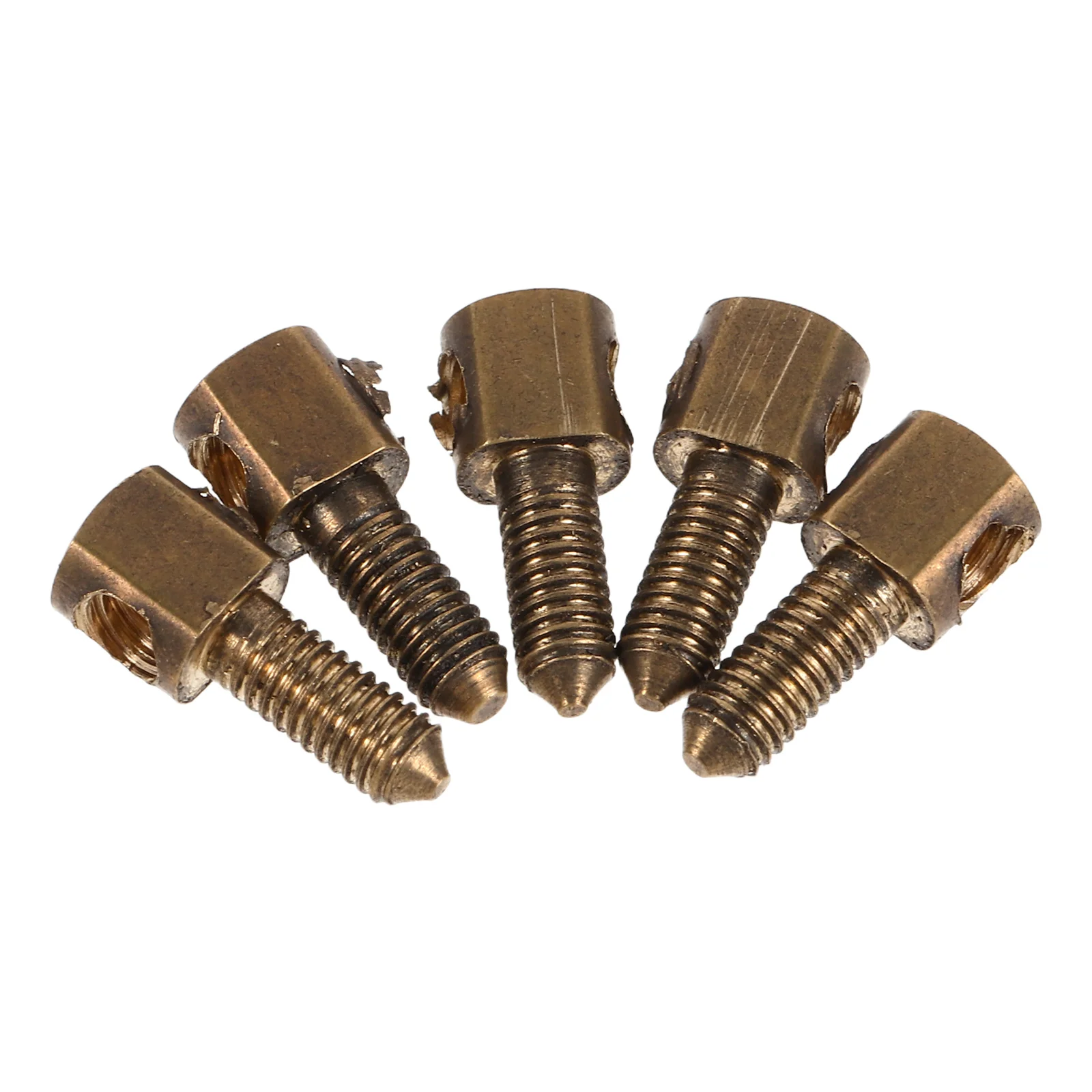 

5 Pcs Bow Rod Accessories Screws Violin Frog Adjustment Golden Metal Viola Tension