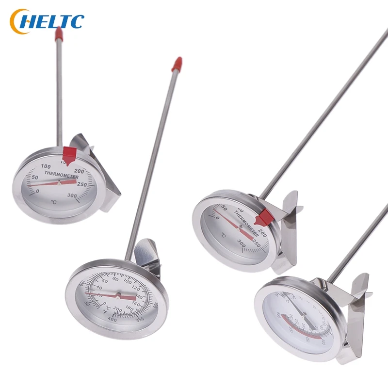 1PCS Cooking Probe Thermometer Kitchen Tools Cooking Temperature Meter Gauge 0~300℃ Milk Coffee Food Meat Gauge Stainless Steel