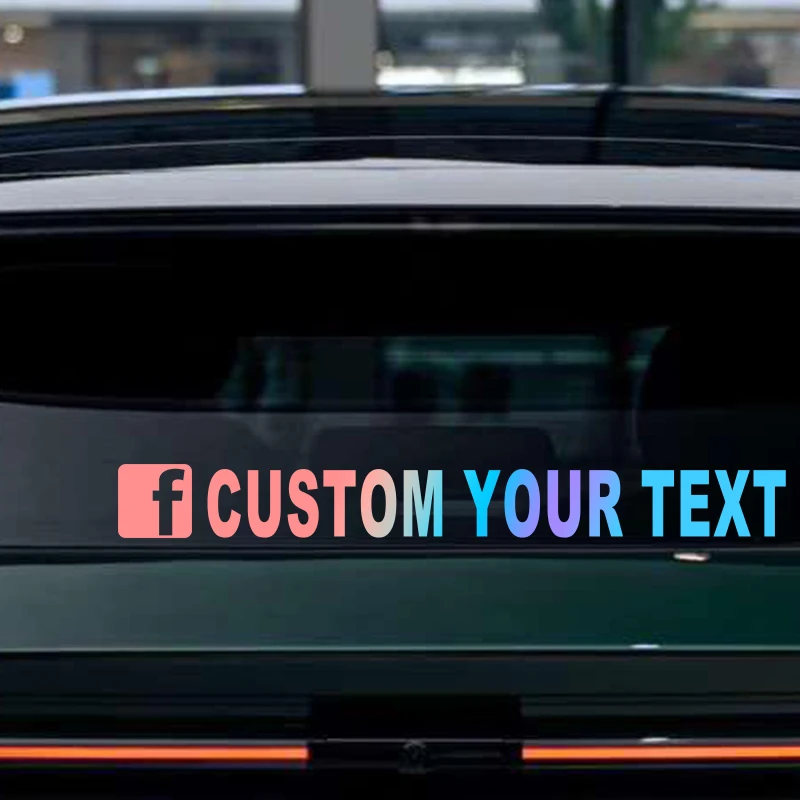 Stiker Nama Facebook Kustom – Stiker Mobil Personal untuk Kreator & Pengemudi |   Vinyl PVC Tahan Air, Mudah Dipasang, Tahan Lama
