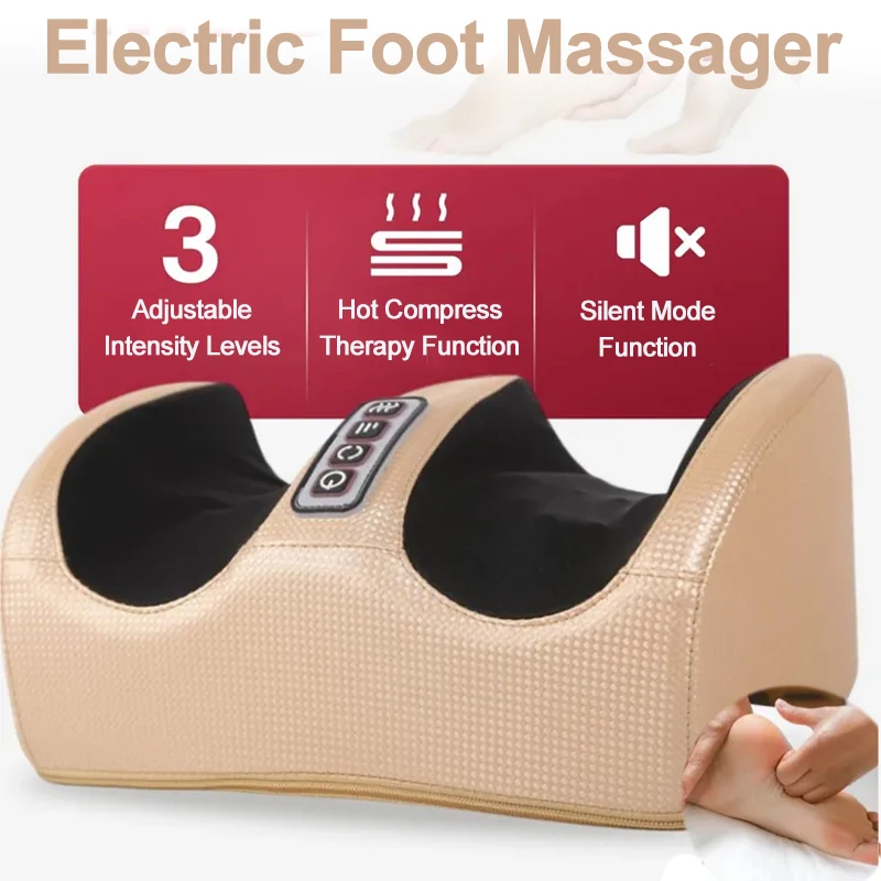 

Electric Heated Foot Massager Calf Massage Deep Tissue Kneading Device Hot Compress Leg Feet Muscle Relax Relieve Fatigue