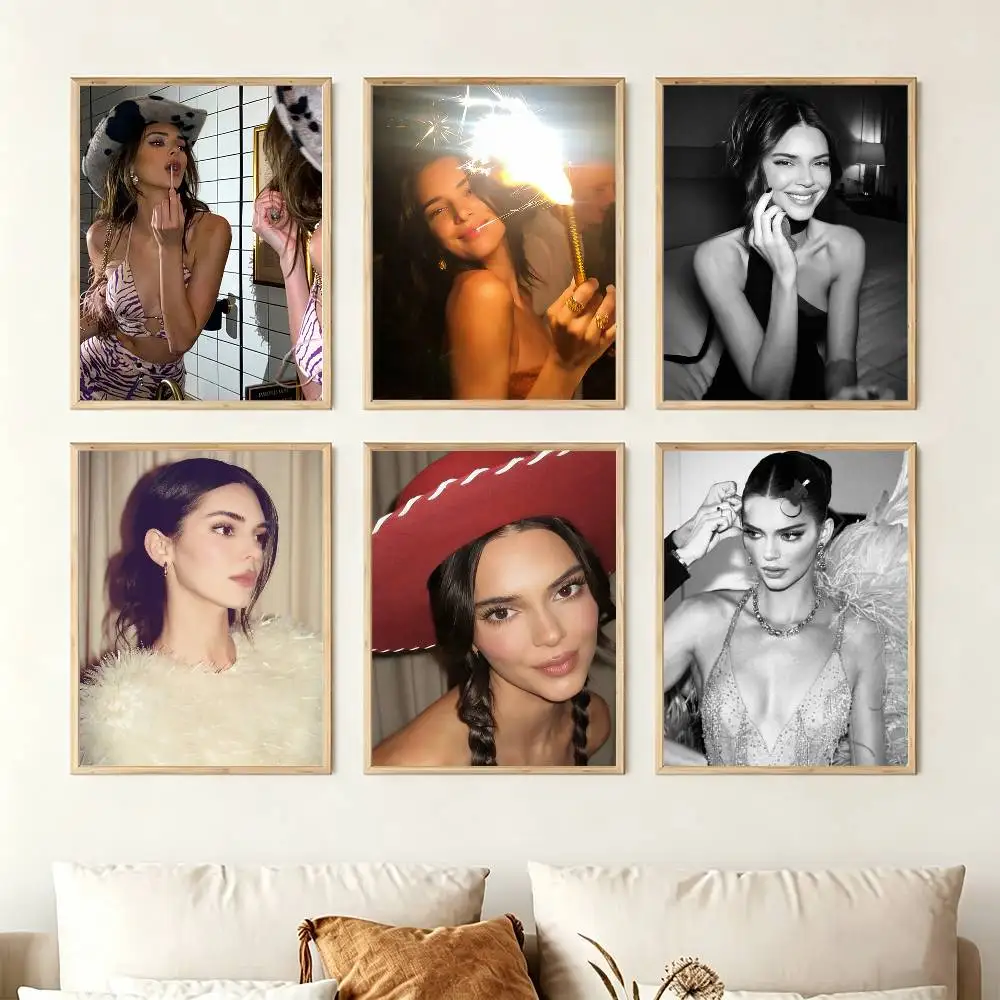 K-Kendall Jenner The Supermodel Poster High Quality Dorm Living Room Aesthetic Wall Decoration Painting Stickers Gift