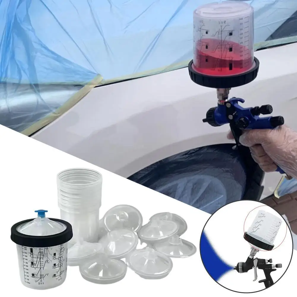 

10 шт. одноразовый пистолет-распылитель, резервуар для краски для ремонта автомобильной краски H/O, система быстрой чашки краски, пистолет-распылитель, автомобильные аксессуары