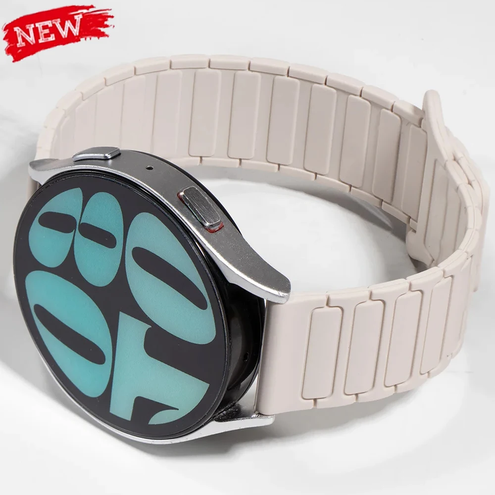 �y�Z�[�����z18mm 20mm 22mm �}�O�l�b�g���o���h Samsung Galaxy Watch 7 6 5 4 44/40mm 6Classic�p �V���R���X�g���b�v Huawei GT6/5 Pro 46mm �u���X���b�g�Ή�