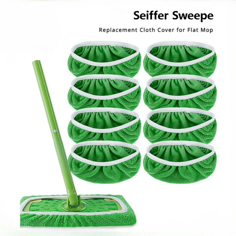 Almofadas de esfregão reutilizáveis compatíveis com Swiffer Sweeper, pano de esfregão lavável, refil de almofadas para cabeça de esfregão (esfregão não incluído)