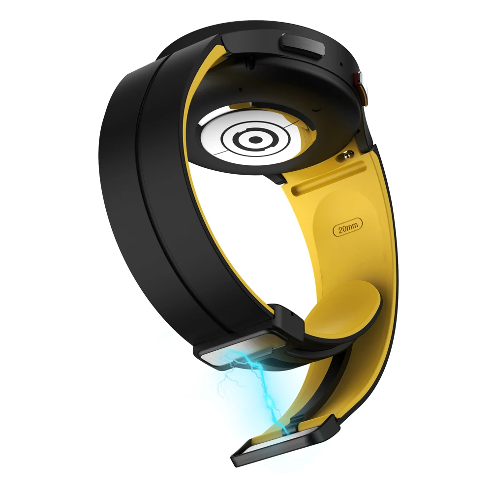 اثنين من لهجة المغناطيسي مشبك حزام لسامسونج غالاكسي ساعة ، سيليكون معصمه ، الكلاسيكية الفرقة ، 6 ، 5 برو ، 40 مللي متر ، 44 مللي متر ، 45 مللي متر ، 6 ، 4 ، 47 مللي متر ، 43 مللي متر