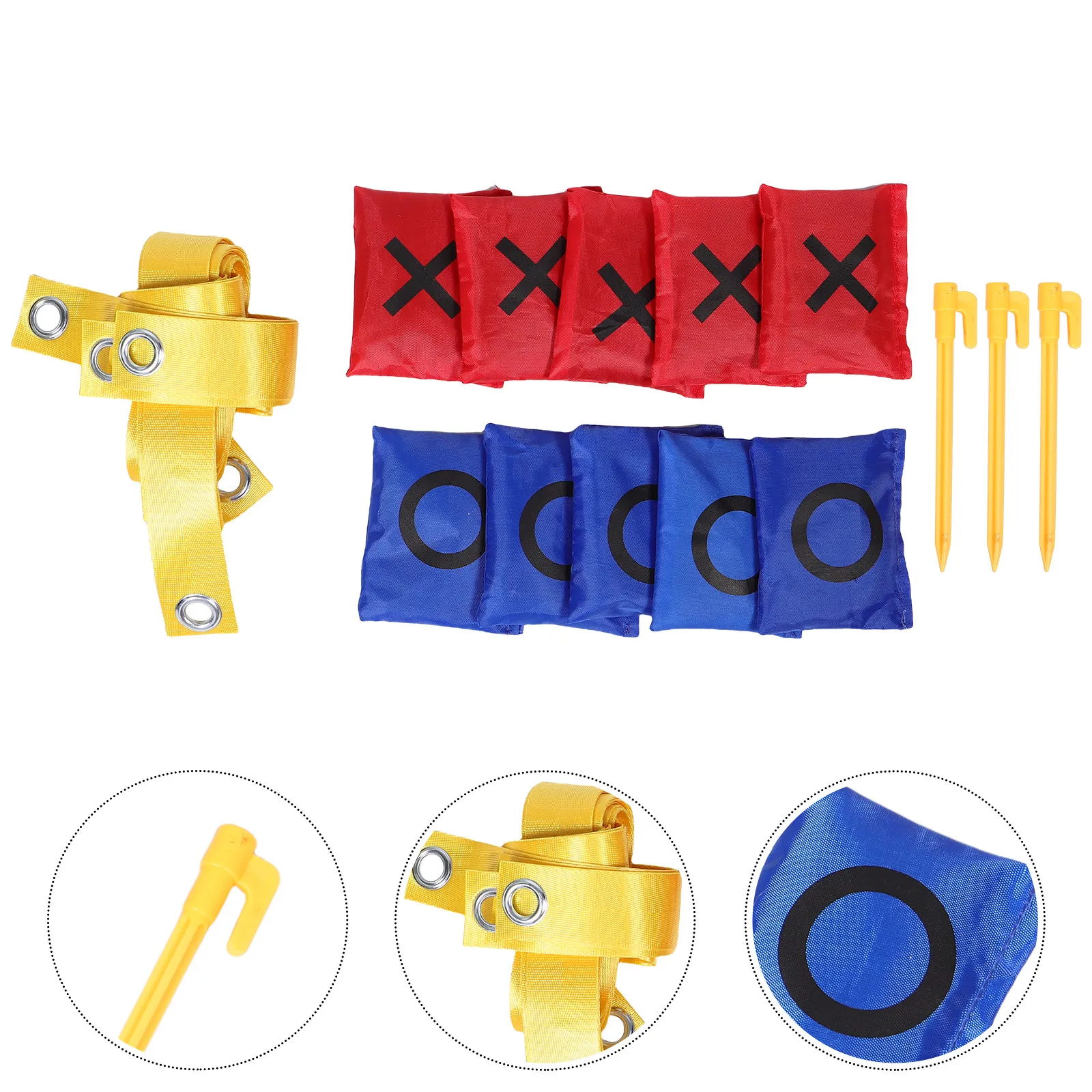 

Outdoor Giant Tictactoe Game Strap for Lawn Patio Garden Easy Setup Durable Weatherresistant Family Activity Travel Fun