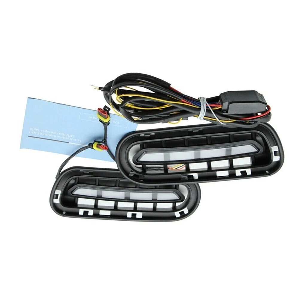 

LED DRL Fog Lights With White Driving Light and Yellow Dynamic Turn Signal Fit for Kia Stinger 2018-2022 Daytime Running Lights