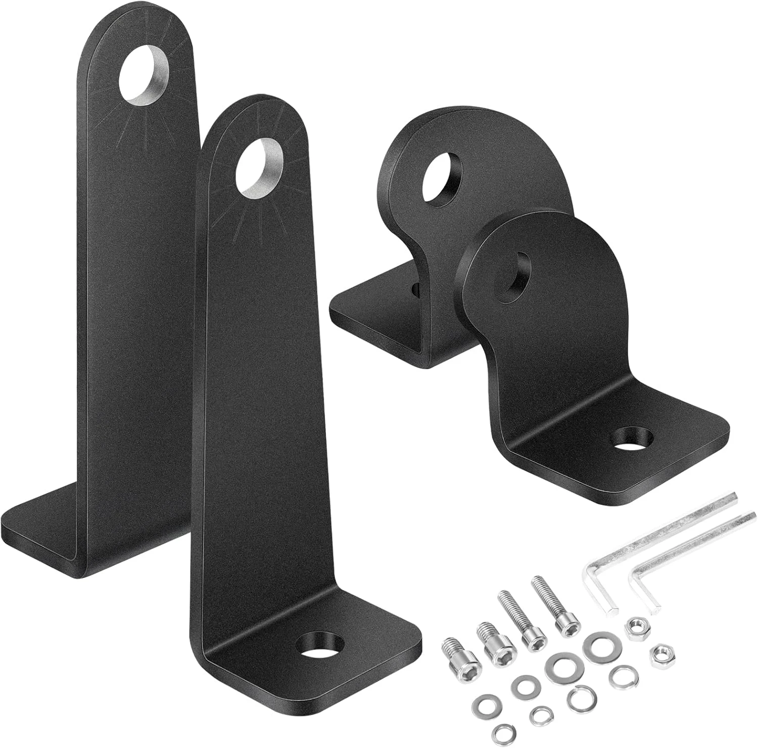 Light Bar Mounting Brackets Side-Mounted Brackets for Single Row Bar Straight or Curved Universal Adjustable Bracket Mounts Kits