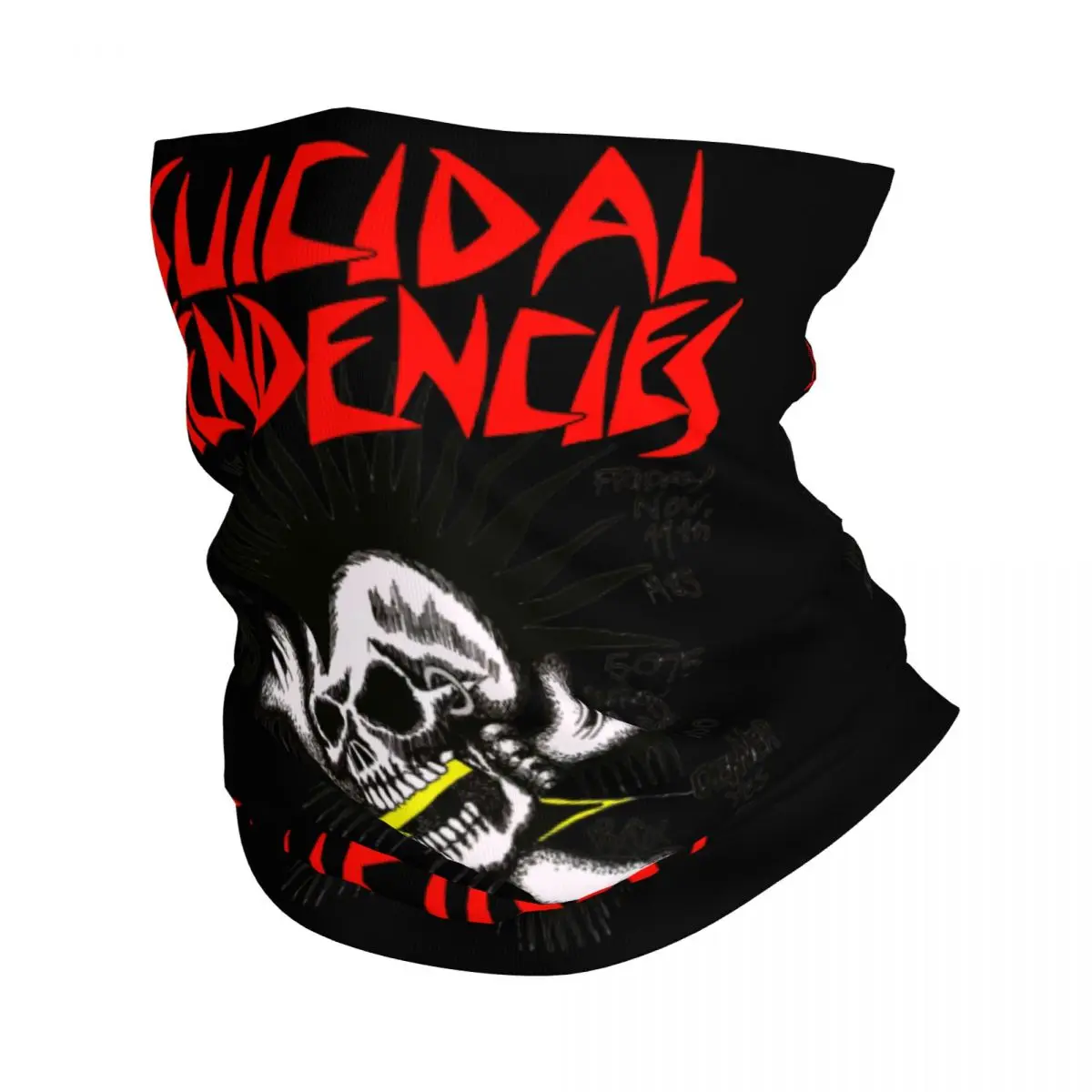 Suicide Tendency Black Metal Street Style Winter Headband Neck Warmer Women Men Ski Camping Tube Scarf Face Bandana Gaiter