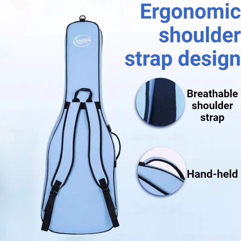 Oxford Cloth Electric Guitar Bag Waterproof Wearproof Shoulders Portable Electric Guitar Pack Musical Instrument Accessory