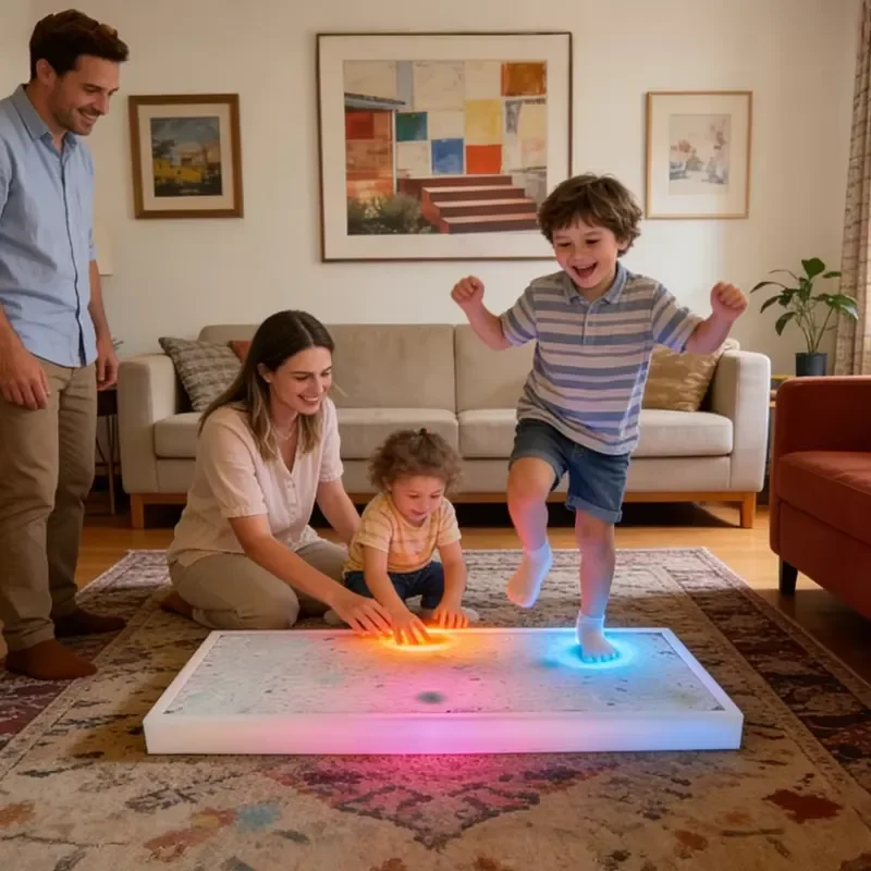 for Sensory Dance Floor Room Active Touch Interactive Lighting IP65 White LED Floor Game Block for Children Indoor Playground