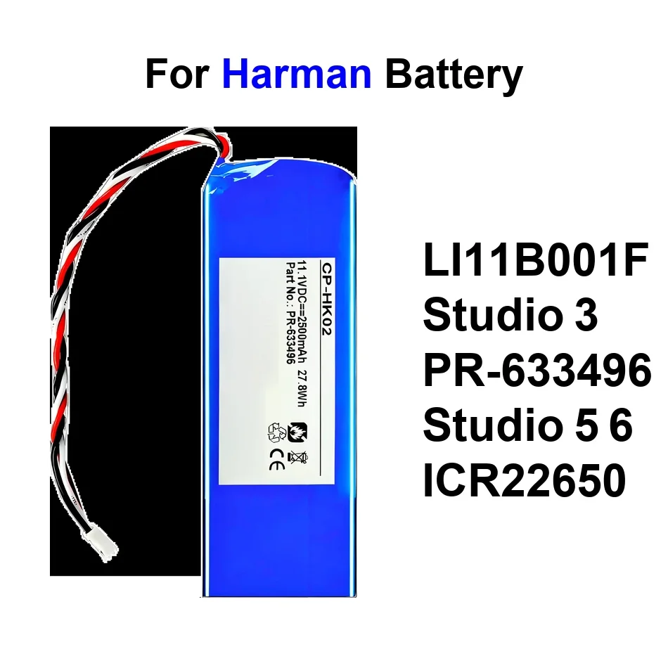 

Аккумулятор с длительным сроком службы ICR22650 LI11B001F 2500-3285 мАч для Harman Kardon Onyx PR-633496 Studio 1 2 3 4 5 6