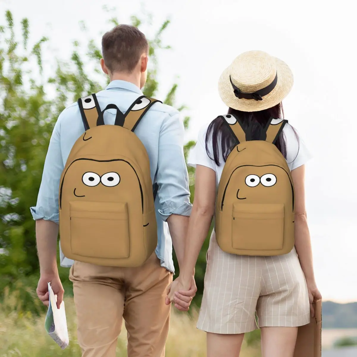 My Pet Alien Pou for Teens Student School Bookbag Cute Cartoon Canvas Daypack Elementary High College Gift view 5