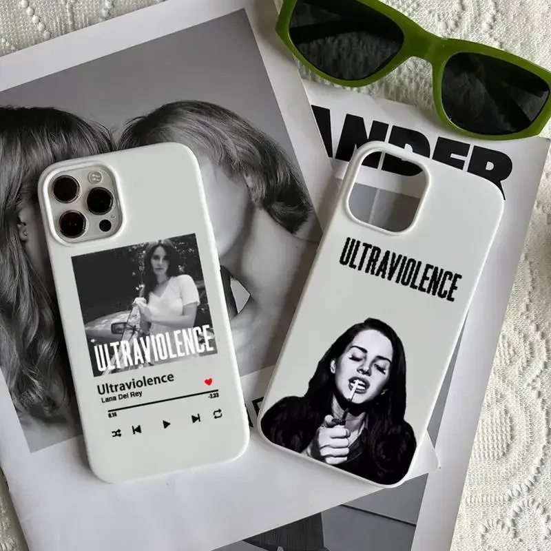 Lana Del Rey Singer Kraft Poster Phone Case Candy Color for iPhone 14 11 12 13 mini pro MAX Plus