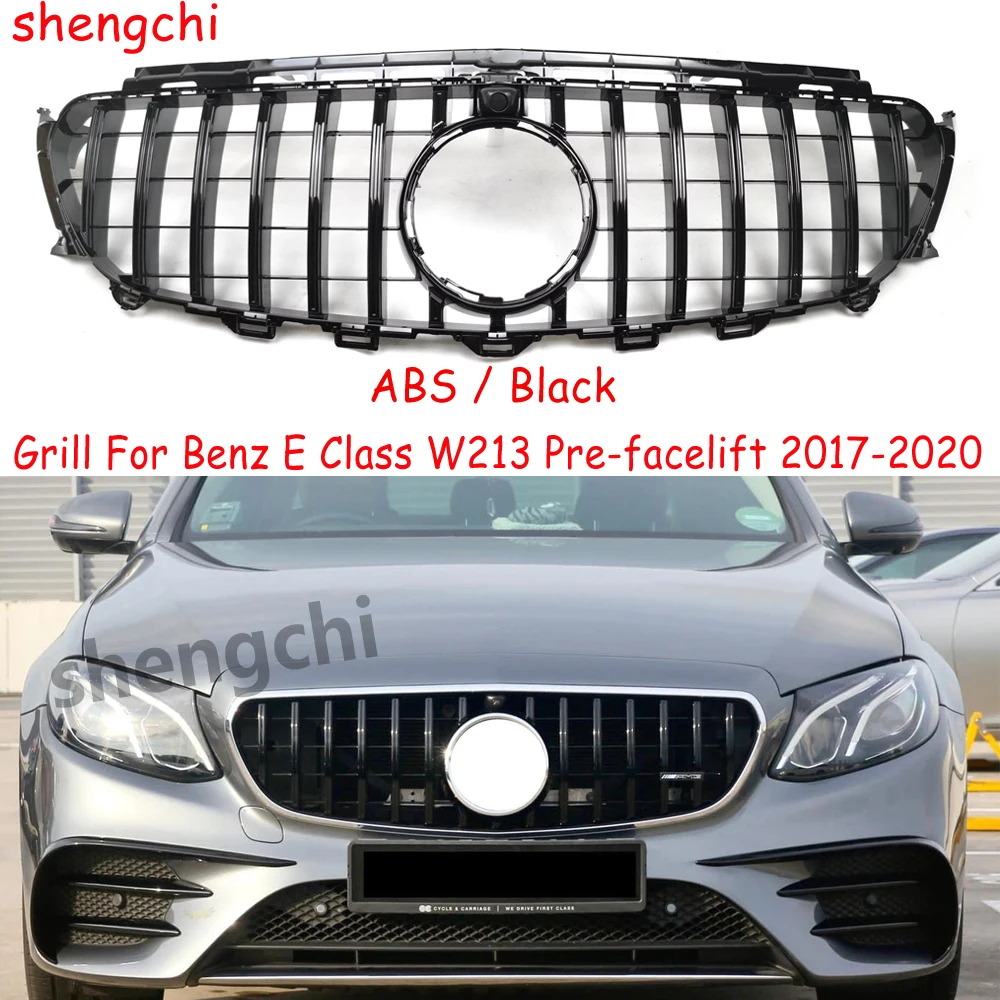 W213 W238 GT Front Grille For Mercedes Benz E Class W213 C238 Pre-facelift E200 E250 E300 E350 E400 E450 AMGE53 Grille 2017-2020