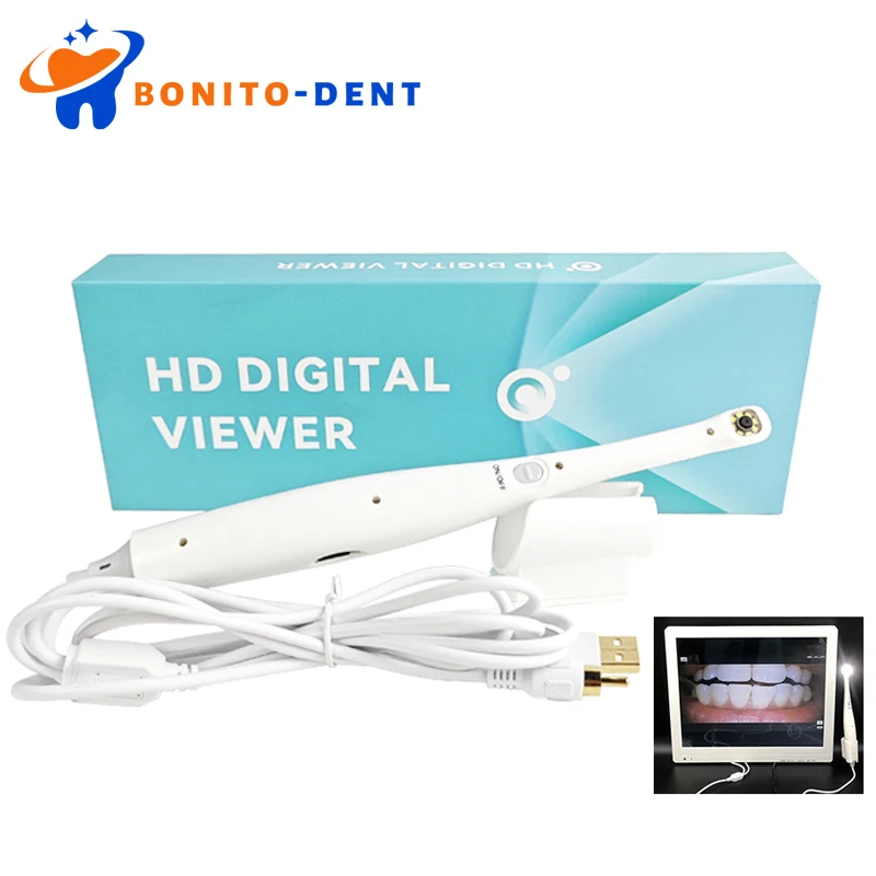 TV Type Dental Intraoral Camera 8 LED Lights Oral HD Digital Viewer Dentist Equipment