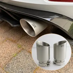 Exhaust Tip 304 Matte Stainless Steel Car Muffler tailpipe For Universal Car Decoration  nozzles muffler pipe