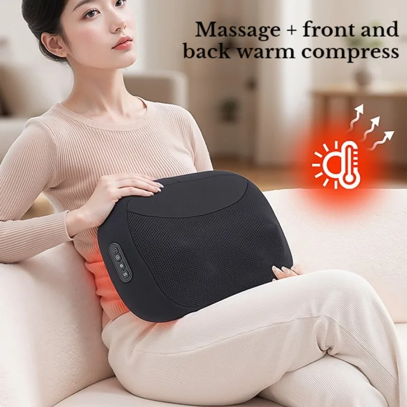 Heated Ergonomic Cervical Pillows Multifunctional Wireless Portable Cervical Massage Cushion Relaxation Treatment Equipment