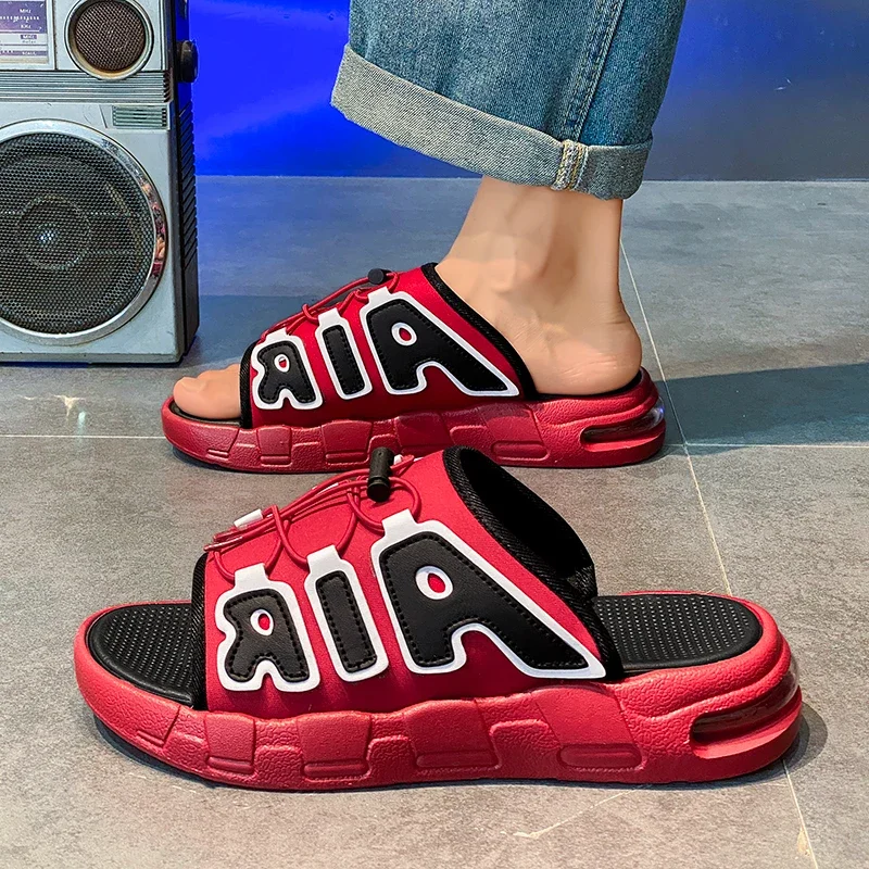 

Мужские повседневные спортивные тапочки, уличные дышащие летние сандалии, пляжные шлепанцы на толстой подошве, уличные дышащие кроссовки на плоской подошве