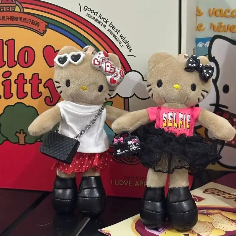 Novo original hellokitty boneca terno saco ornamento brinquedo de pelúcia para meninas pernas longas kawaii verão chaveiro bonito presente