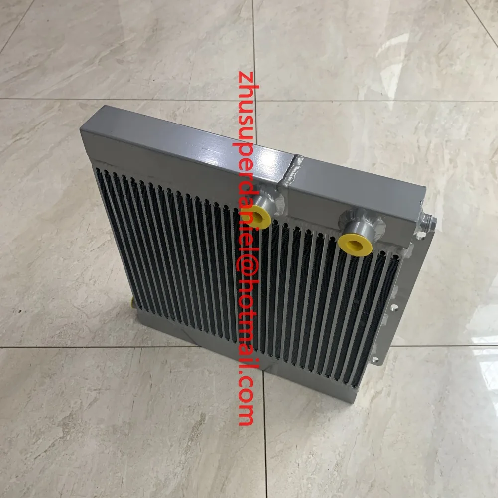 

2pcs/lot 2202858901(2202 8589 01) plate fin aluminum air oil cooler for AC screw compressor