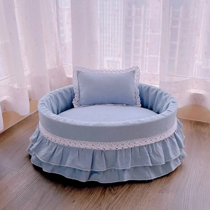 Cute Princess Cat Bed - Disassemblable Design with High-Density Sponge for Comfort Four Seasons Bed New Arrivals Hot Sale