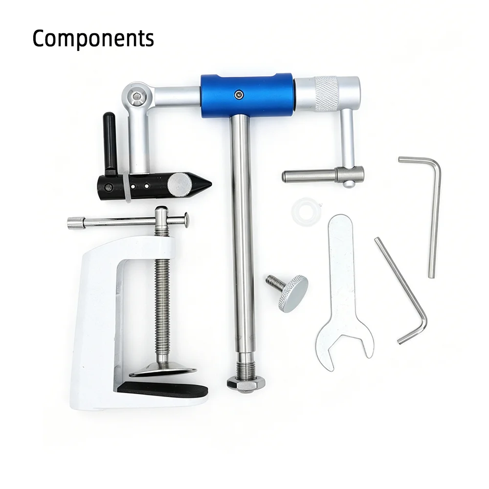 360° Rotation Fly Tying Vise 3.5mm Width Jaws Adjustable C-Clamp Desk Clip Type Jigs Tool Streamer Nymphs Dry/Wet Fly Tying Tool - view 4