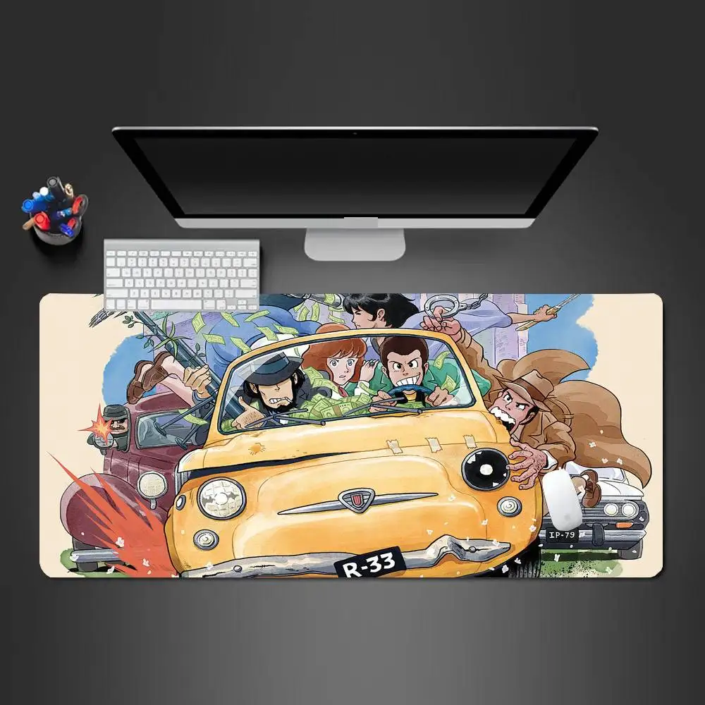 Anime L-Lupin III Mousepad Non-slip Suitable For Office Computers Laptops E-sports Game Desk Mats XXL Keyboard