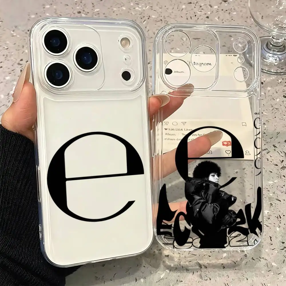 B-Bladee Crest E-Ecco2K E Cool  Phone Case For iPhone17,16,15,14,13,12,11 Plus,Pro Max Soft Transparent Cover
