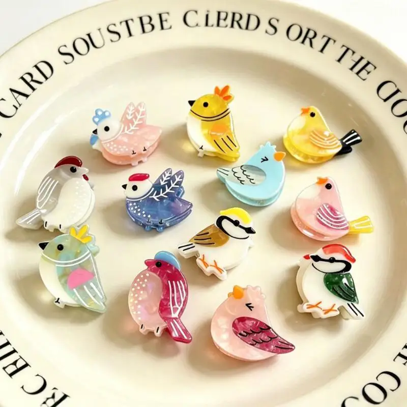 〔BGS3〕MINI Birds Chicken Hair Claw Tiny Ctue Suitable For Bangs Hair Claw Clips Hair Accessories For Women Girls
