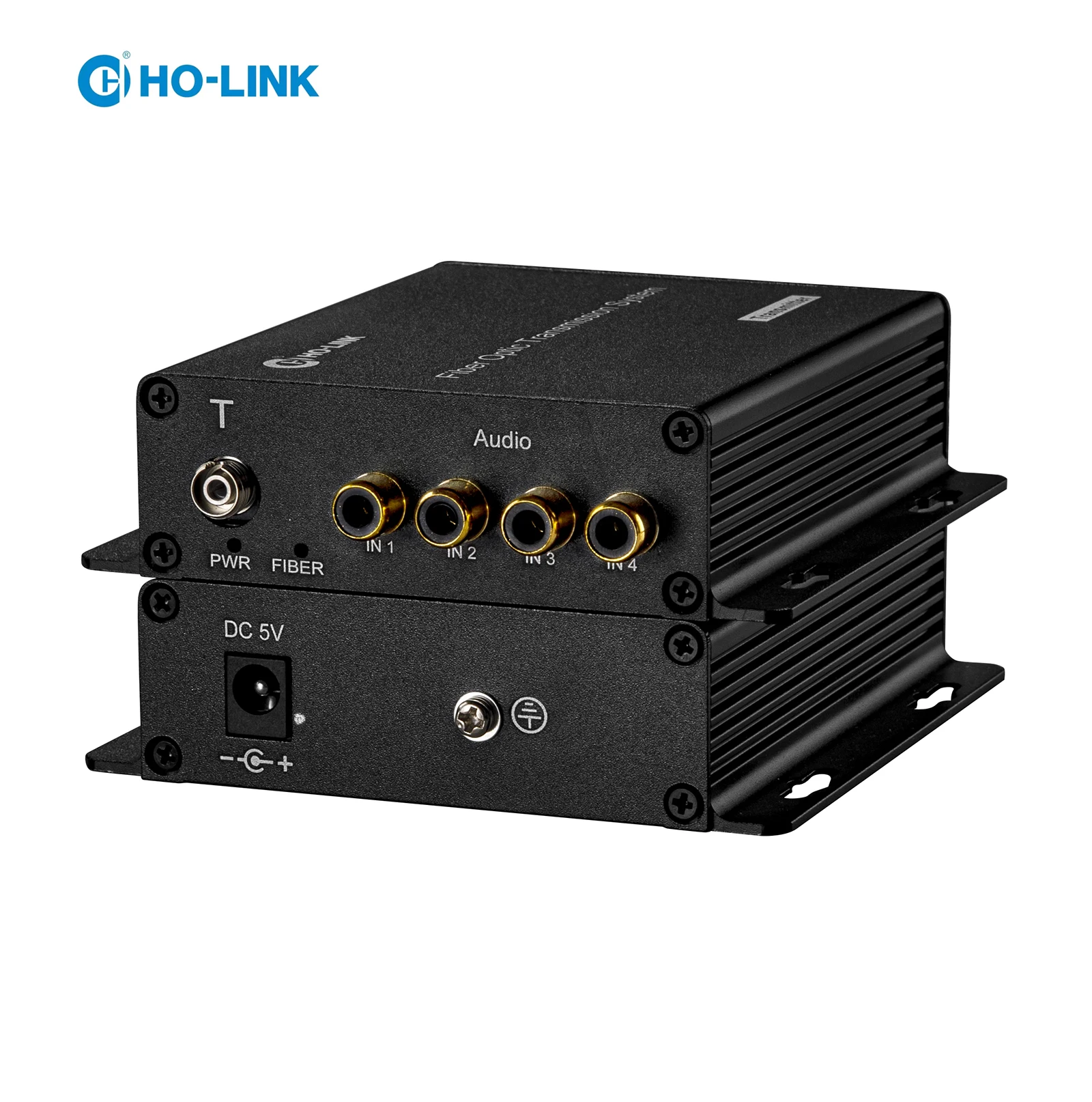 4CH RCA Audio to fiber converter over 1 core fiber extension 20km