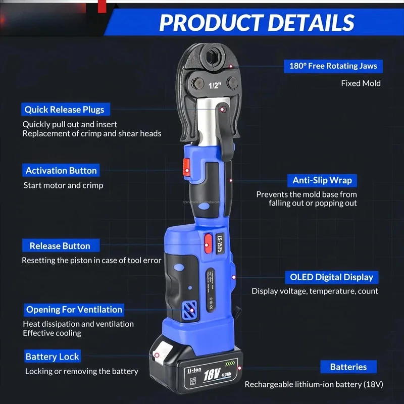 Mini Tool Kit with Compact Universal Pro Press Jaws VUS 1/2