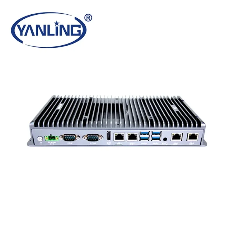 Direct Industrial Box Computer With I5 CPU Fanless Design Supports Linux And 4LAN Industrial Firewall Server In Stock