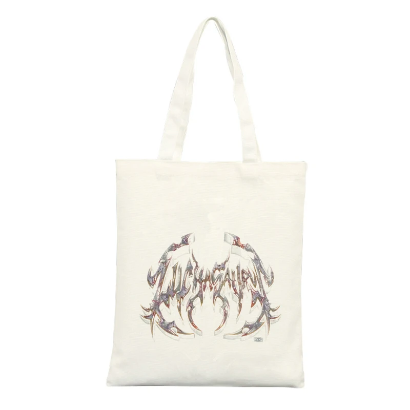 Fantasy Creature Print Canvas Tote Bag, Urban Style for Daily Casual Use