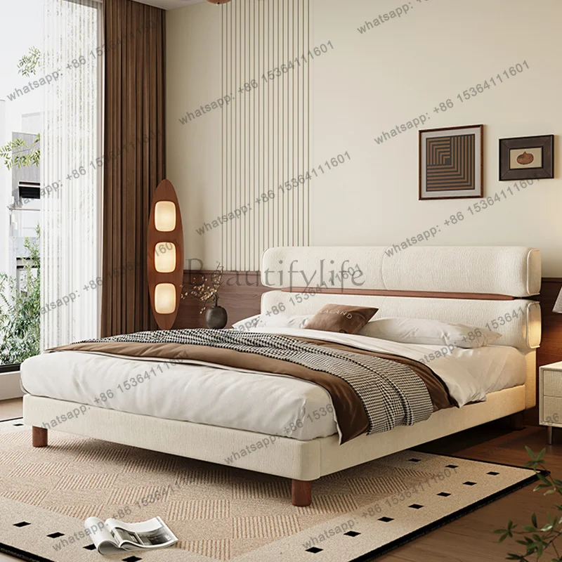 FG Modern Design Double Bed Sleeping Bedroom Headboards Storage Bed Space Saving Girls Simple Letto Matrimoniale Hotel Furniture