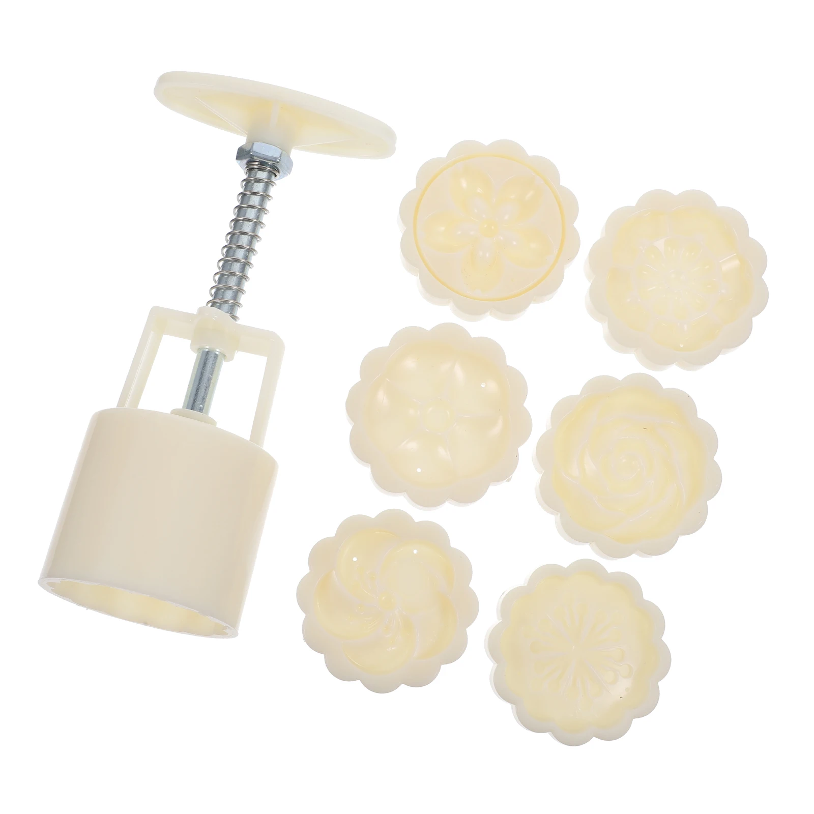 

H Pressed DIY Moon Cake Mold Food Grade ABS Non Stick Easy Clean Baking Tools Cookie Stamp Flower Pattern Press Stamps Kitchen