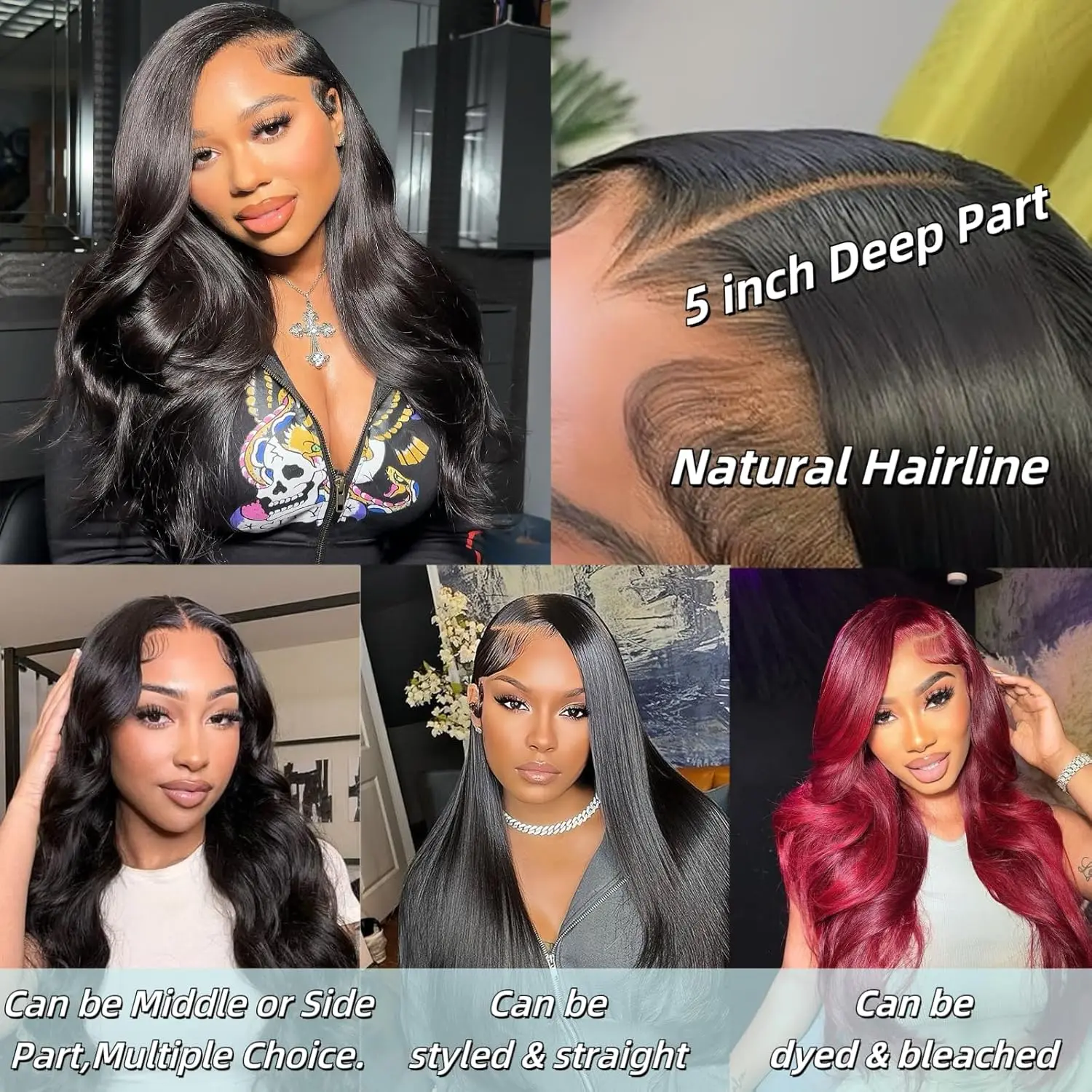 الجسم موجة حزم الشعر البشري مع 5 × 5 HD الدانتيل إغلاق حزم 100% وصلات شعر بشري البرازيلي نسج الشعر الخام اللون الطبيعي