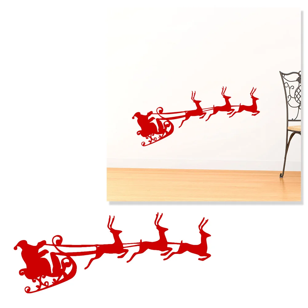 

Santa Claus Stickers Holiday Wall Decals Removable Window Christmas Reindeer Decor