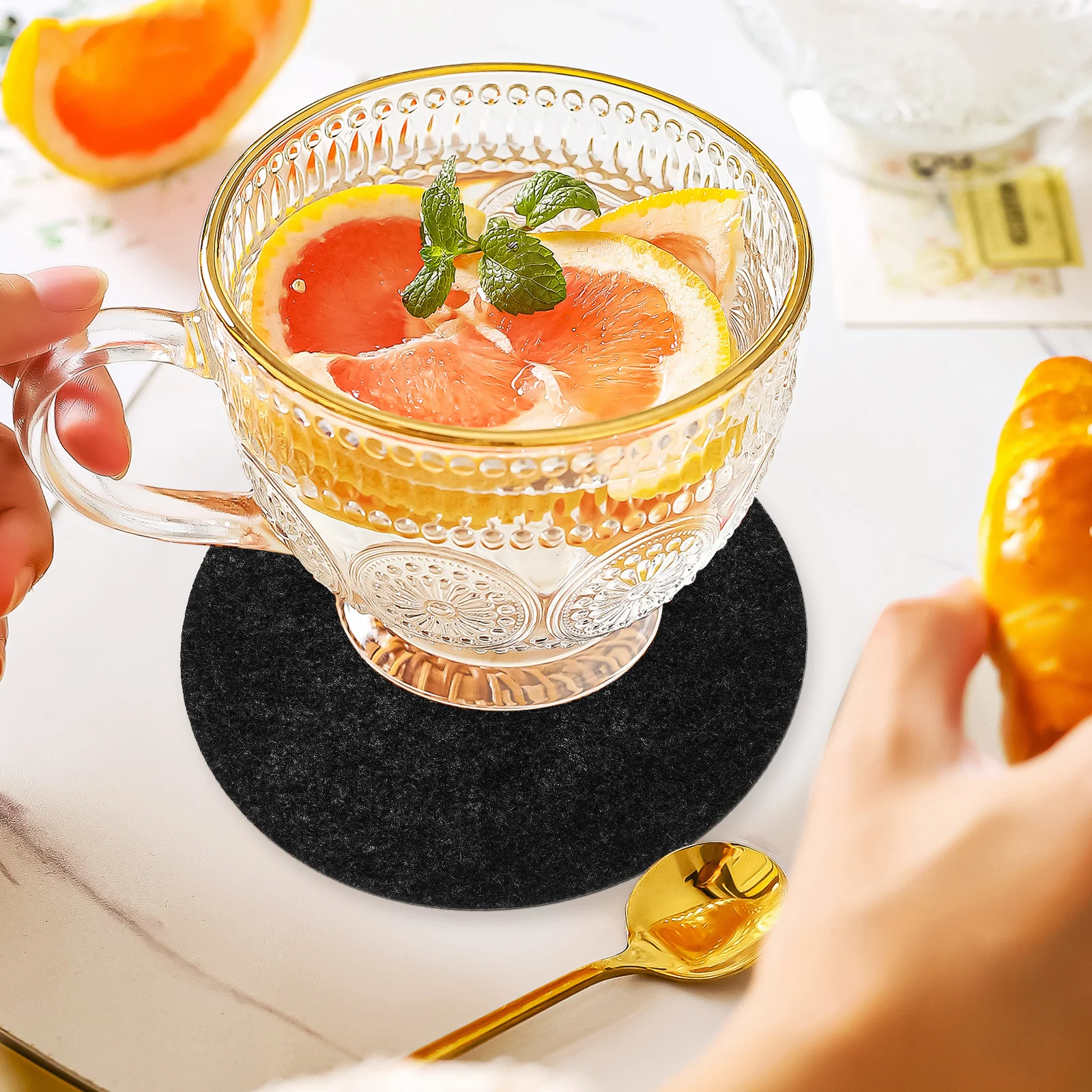 

12 Pcs Dining Plate Insulation Pad Felt Divider Protector Dish Separators Protectors Pan