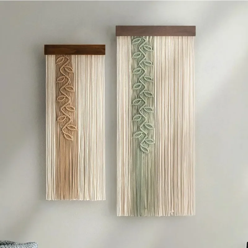 Woven Leaf Tassel Background Wall Decoration Bohemian Tapestries Home Wall Decoration